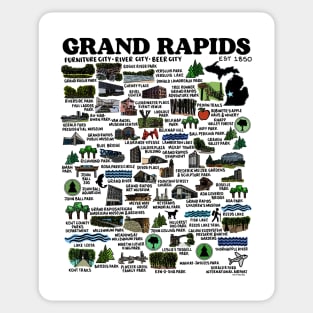 Grand Rapids Map Sticker